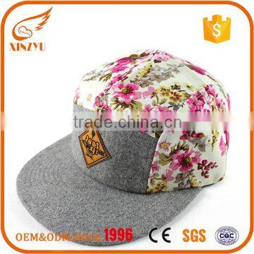 wholesale high quality 5 panel hat custom fashion snapback cap