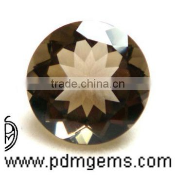 Smoky Quartz Round Cut Faceted For Gold Bands From Wholesaler