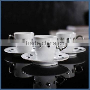 Bulk hotel restaurant use ceramic tea cup and saucer sets