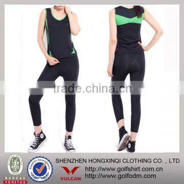 Polyester Spandex Ladies Running Wear Running Suits for Summer