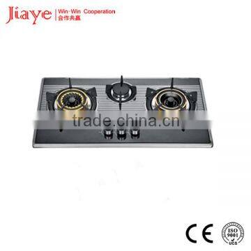 Jiaye hot sell 3 burner gas hob/ SS panel built in gas stove JY-PA3013