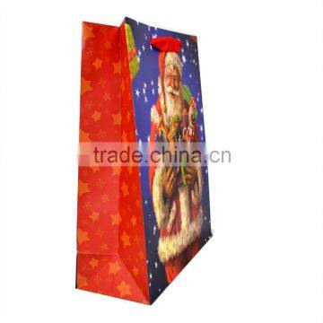 Custom Xmas paper Gift bags with handle