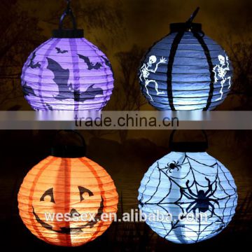 Hot sale halloween luminous LED paper lanterns portable lantern