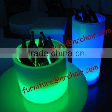 shanghai NRbrand furniture pub acrylic LED plastic ice barrel cooler outdoors