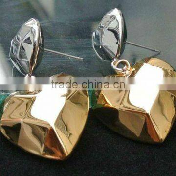 Heart shaped crystal earrings for fashion girls