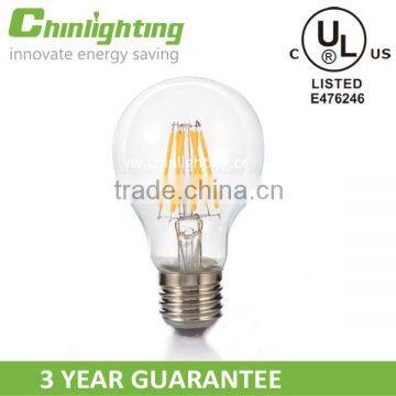UL Energy listed E26 E27 Edison A19 Dimmable filament led bulb 2700k                        
                                                                                Supplier's Choice