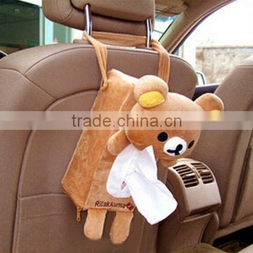 Hot selling Car Tissue Boxes/ Cute Cartoon Chair Easily Bear Tissue Boxes