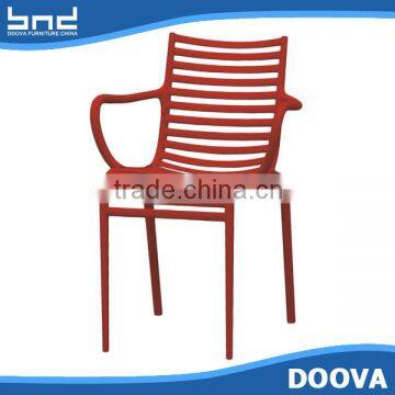 Durable living room chair stackable plastic armchiar