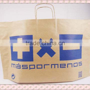 Flexo printing high quality cheap price brown kraft paper bags for sports shoes brand