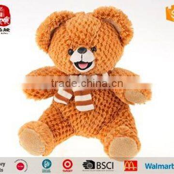 25cm Promo Plush Bear with Smile Face Luxury KO-HAIR Toy Teddy Bear for Kids