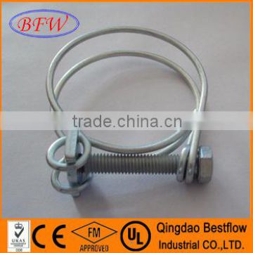 Double wire hose clamp