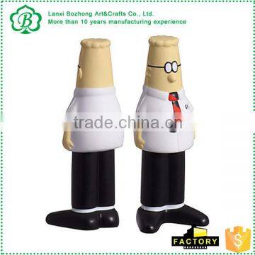 Promotional Pu Dilbert Stress Shape with logo printed