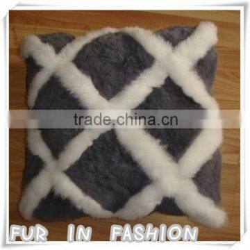 100% Real Rabbit Fur Pillow&Fur Cushion New Style