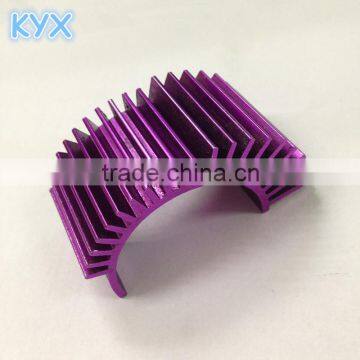 billet machined rc car accessories motor heat sink purple