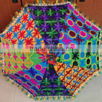 Amazing New Beautiful variety colorful traditional embroidered Parasol sun umbrella