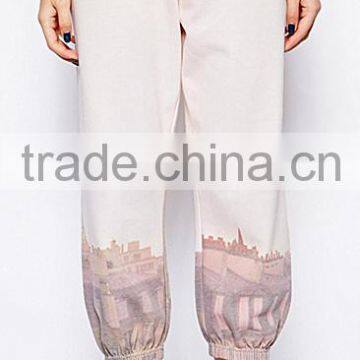 Paris Scene Print Design Women Jogger Pant