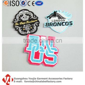 Customized Fabric Woven Badge Overlock Embroidered Border Patch