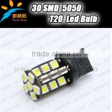 Car/Truck/Vehicle T20 7440 30 SMD 5050 LED Tail brake stop LED head Light Bulb 360 lighting car rear lights 12V 14V