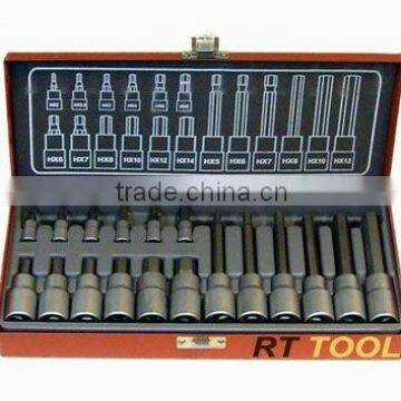 2015 NEW ITEM 18pcs socket set TELESCOPIQUE iron case socket bits set