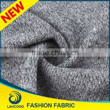 Shaoxing textile manufacturer Customized Spandex terry velour cotton fabric forcashmere sweater men