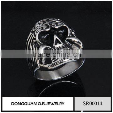 Small MOQ Design Fashion Plain ring Skull Jewelry