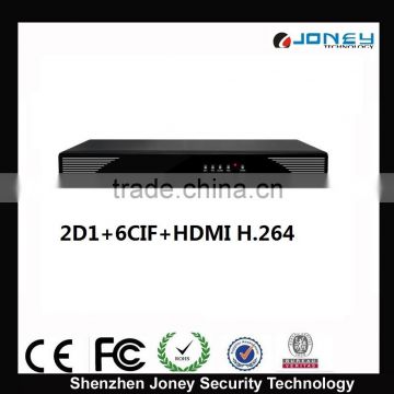 D1/CIF HDMI 8 channel H.264 DVR HDD*2,Up to 6TB