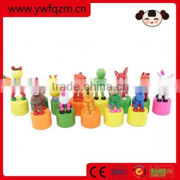 Cheap OEM wooden animal push toy