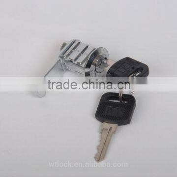 Security zinc alloy chrome plated pin cam lock for file cabinet vending machine