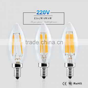 DC12V 24V 36V Warm White C35 4W LED Filament Candle 2W 4W 6w