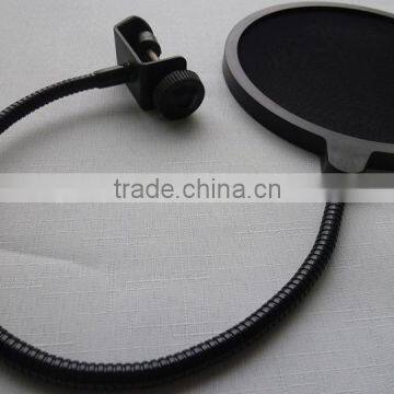 Metal Gooseneck Microphone Windshield Double Mesh , Broadcast Microphone Windscreen For Noise Filter photo-4