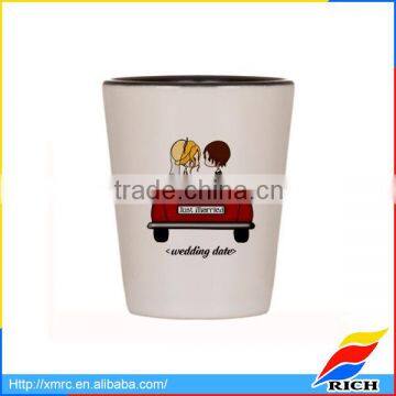 Wholesale couple design logo cute shot glass for wedding gift