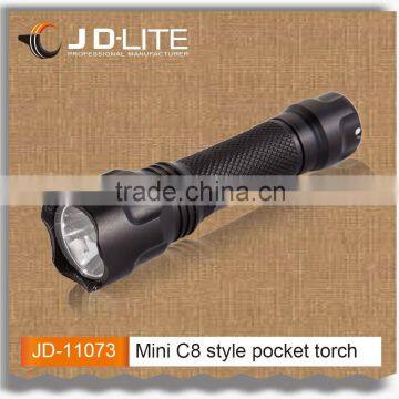 Mini Classic C8 tactical style pocket micro torch flashlight