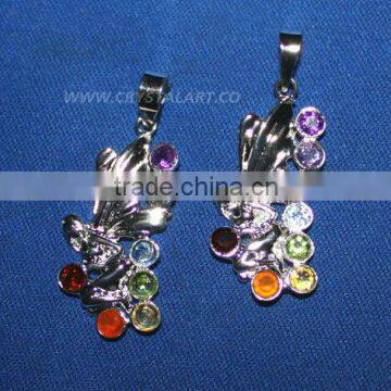 Chakra Fairy Metal Pendant