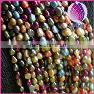 5-6mm Natural colorful Freshwater pearls AAA grade baroque Pearls