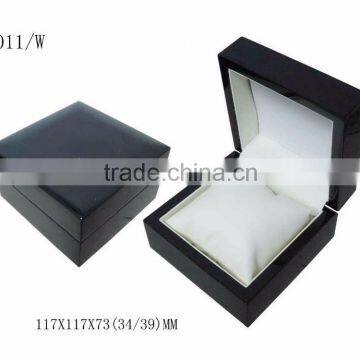 Leather wrapped wooden box for watch