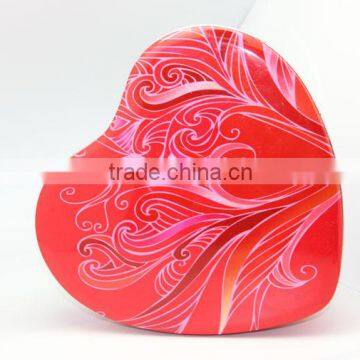 Heart Shape Chocolate Biscuits Packaging Tin Can For House Food Container