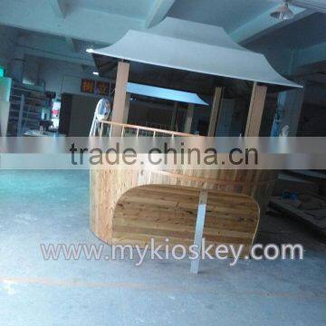 6m by 3m Customized Boat Shape Beach Coffee Kiosk Shop Design for Sale