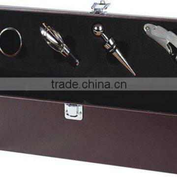 PU Wine Box Set ,leather Wine Set