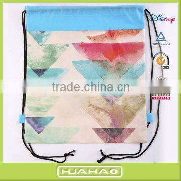 Christmas lamination non woven backpack drawstring bag