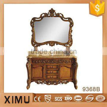antique bathroom cabinet/classic bathroom vanity solid wood cabinet with single sink