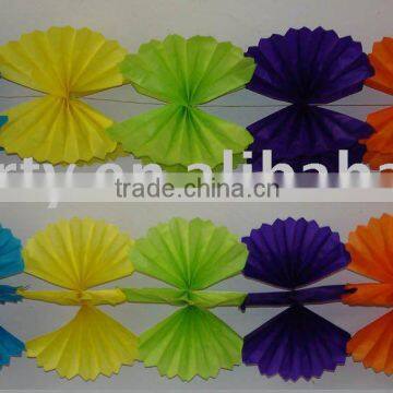 colorful tissue craft paper garland