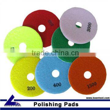 Diamond wet polishing pads for granite and marble