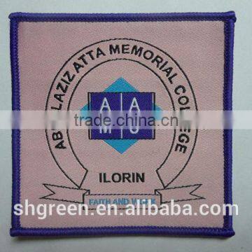 good making woven badge,woven patch for college student apparel