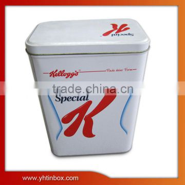 large tin sugar container