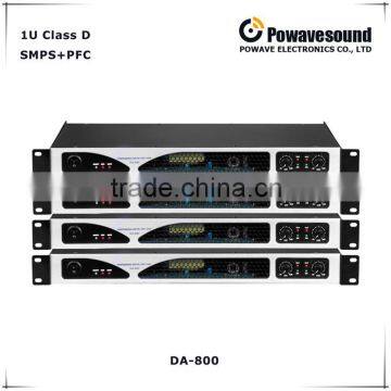 DA-800 powavesound audio power amplifier dj digital amplifier 1U class D circuit 800W