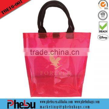 Large PVC shopping tote bag beach bag(TOE16-001)