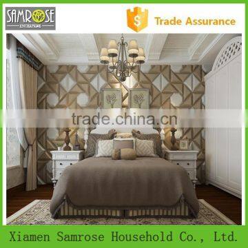 2015 china wholesale faux leather bedroom interior hotel bedhead wall panel