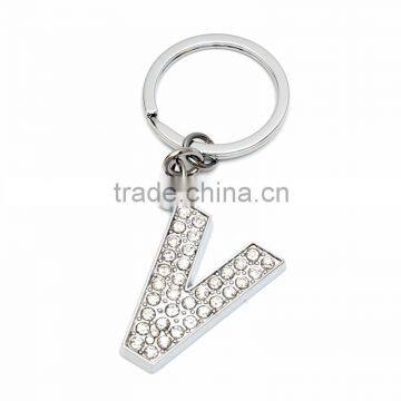 Diamond Letter Numbers Metal Keyring Keychain photo-5