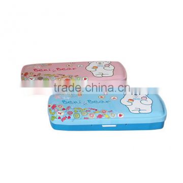 Pop up Tinplate two layers pencil case