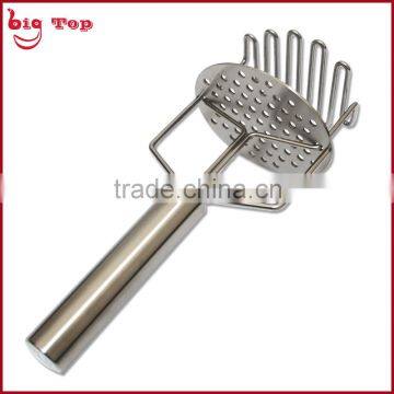 BT0208 Double Layer Stainless Steel Potato Masher Potato Ricer Fresh Potato Press Hand Push Down Potato Masher photo-2